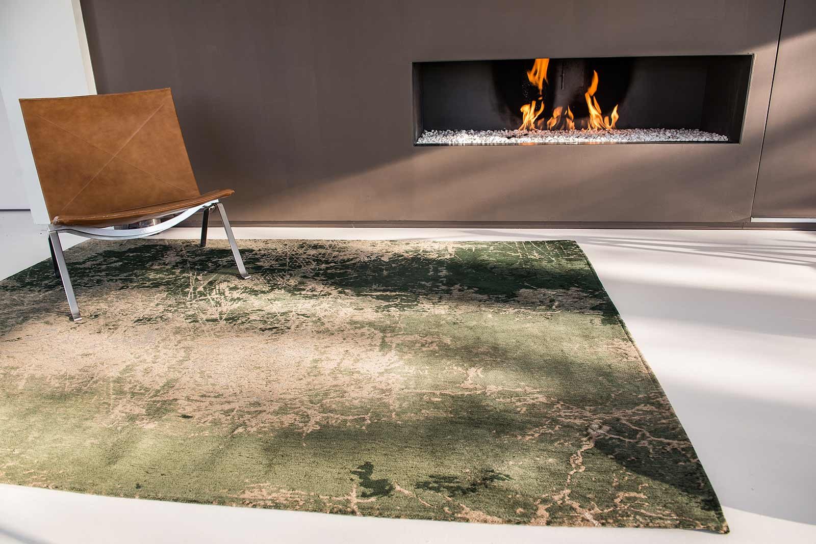 tapis Louis De Poortere LX8723 Mad Men Cracks Dark Pine interior