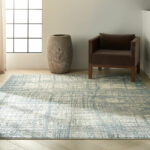 Calvin Klein tapis Rush CK950 CK950 IVBLU IVORY BLUE 7x10 099446818430 interior 1