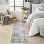 Nourison tapis Abstract Hues ABH03 GRYWT GREY WHITE 2x8 099446906458 interior 1