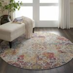 Nourison tapis Ankara Global ANR06 IVORG 6xRND 099446457233 interior 1 C