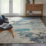 Nourison tapis Celestial CES02 IVTBL IVORY TEAL BLUE 7x10 099446764126 interior 1 C