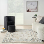 Nourison tapis Glitz GLZ03 IVTAU IVORY TAUPE 5X7 099446134219 interior 1