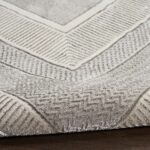 Nourison tapis Glitz GLZ07 SILVR SILVER 5x7 099446911759 TX01