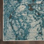 Nourison tapis Maxell MAE08 IVTL IVORY TEAL 5X7 099446880222 CR
