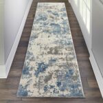 Nourison tapis Rustic Textures RUS08 GRYBL GREY BLUE 2x8 099446496348 interior
