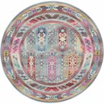 Nourison tapis Vintage Kashan VKA06 GYMTC GREY MULTICOLOR 6xRND 099446811981