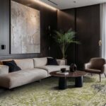 Louis De Poortere tapis Antiquarian Tabriz 9645 Olive Wood Ambiance